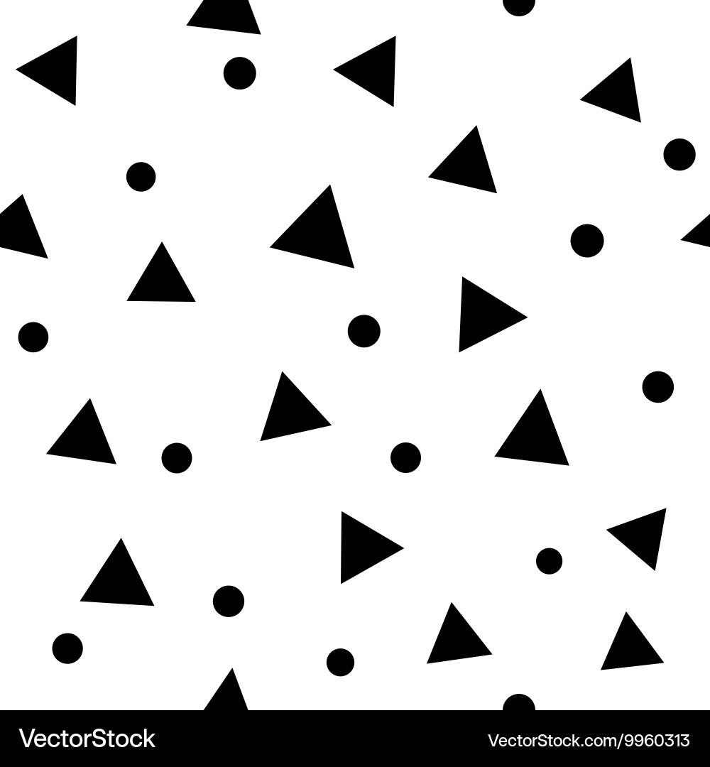 Circle and triangle seamless pattern vector image