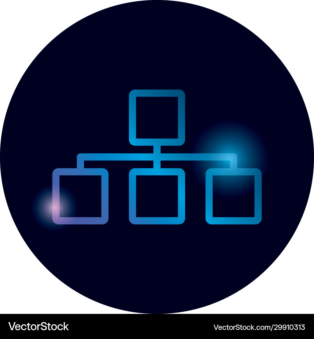 Isolated workflow map gradient style icon Isolated workflow map gradient style icon vector image