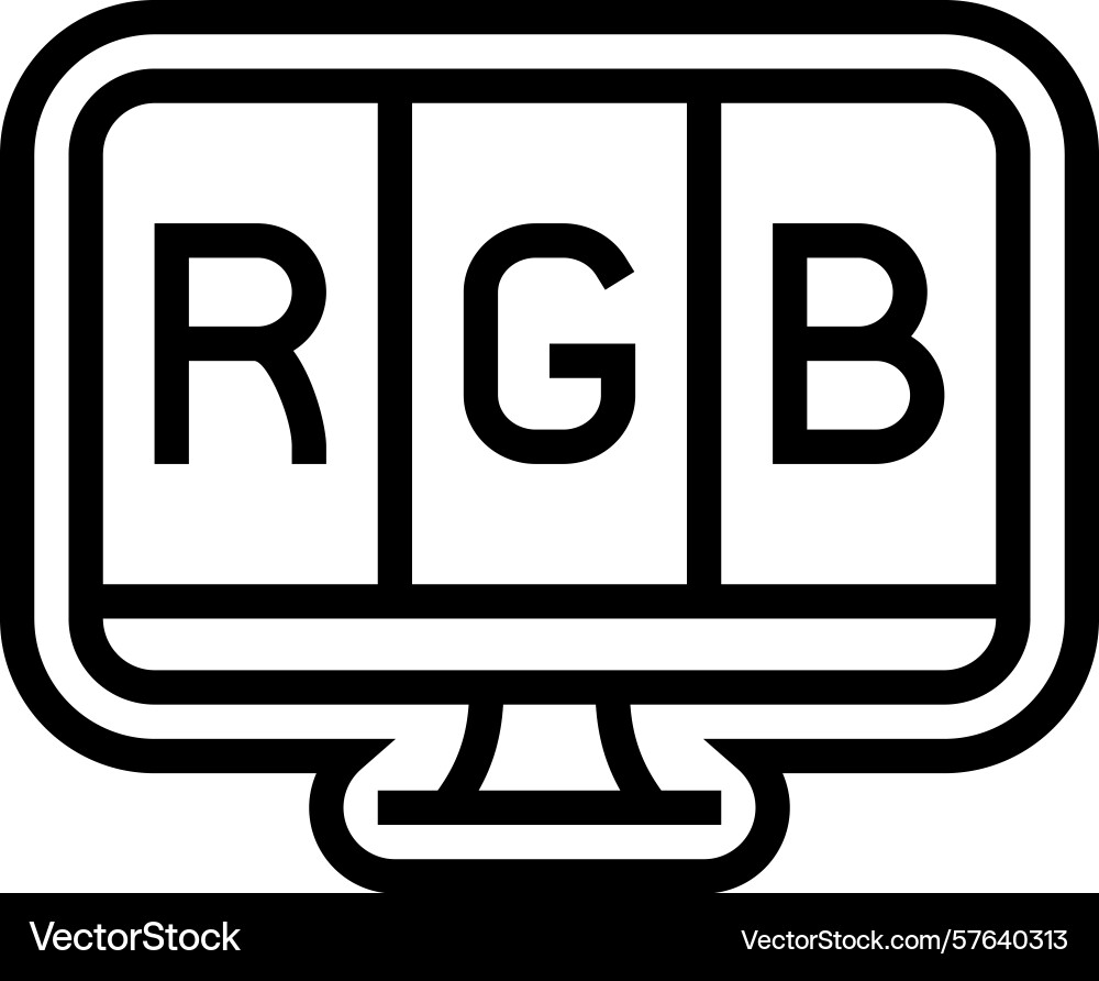 Led display line icon Led display line icon Vector Image
