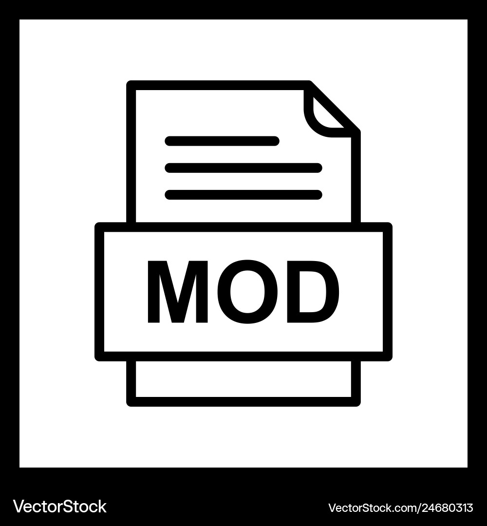 Mod file document icon Vector Image