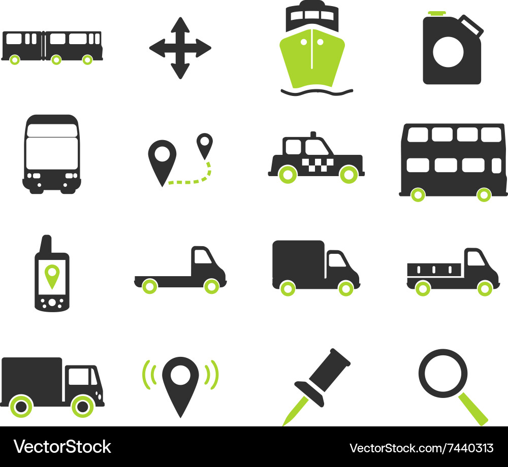 Navigation simply icons vector image