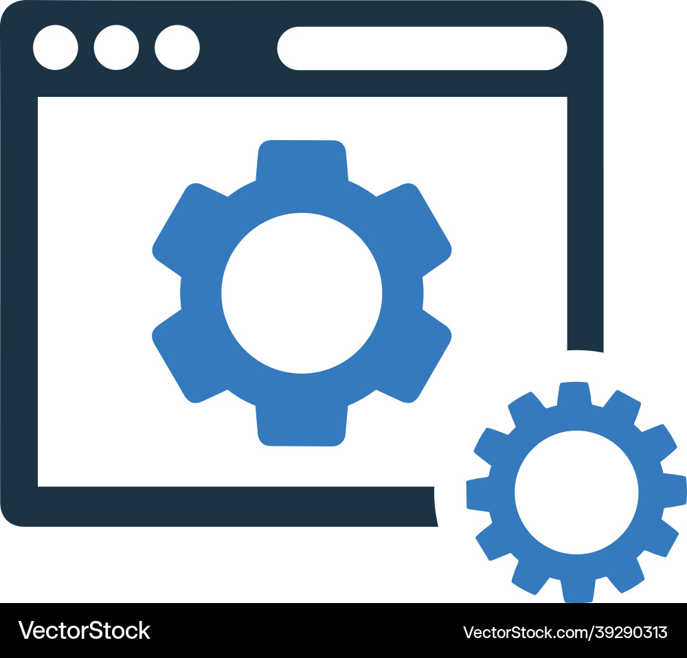 Responsive website optimization icon simple flat Vector Image