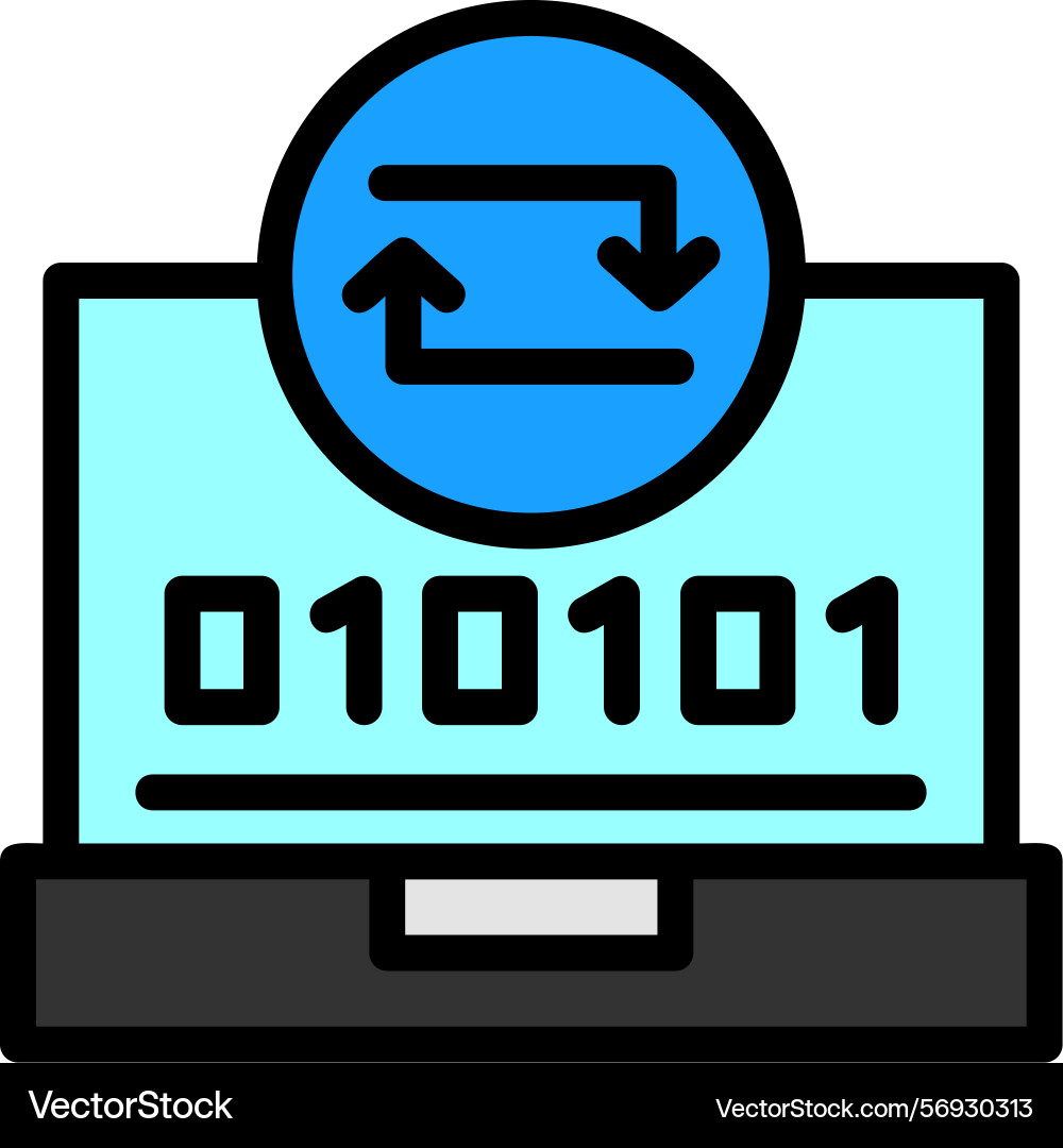 Swift sync line filled style icon design Vector Image