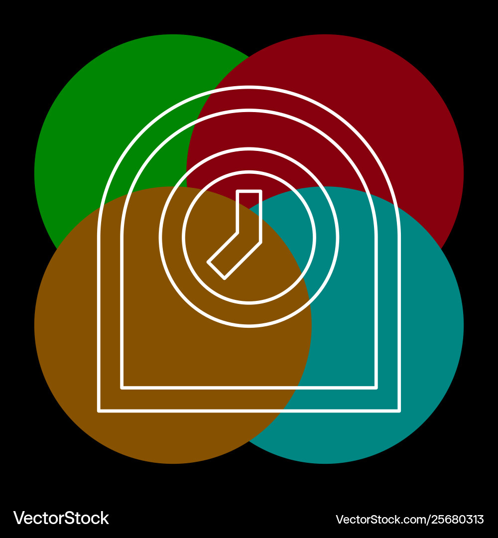 Table clock icon timer alarm Vector Image