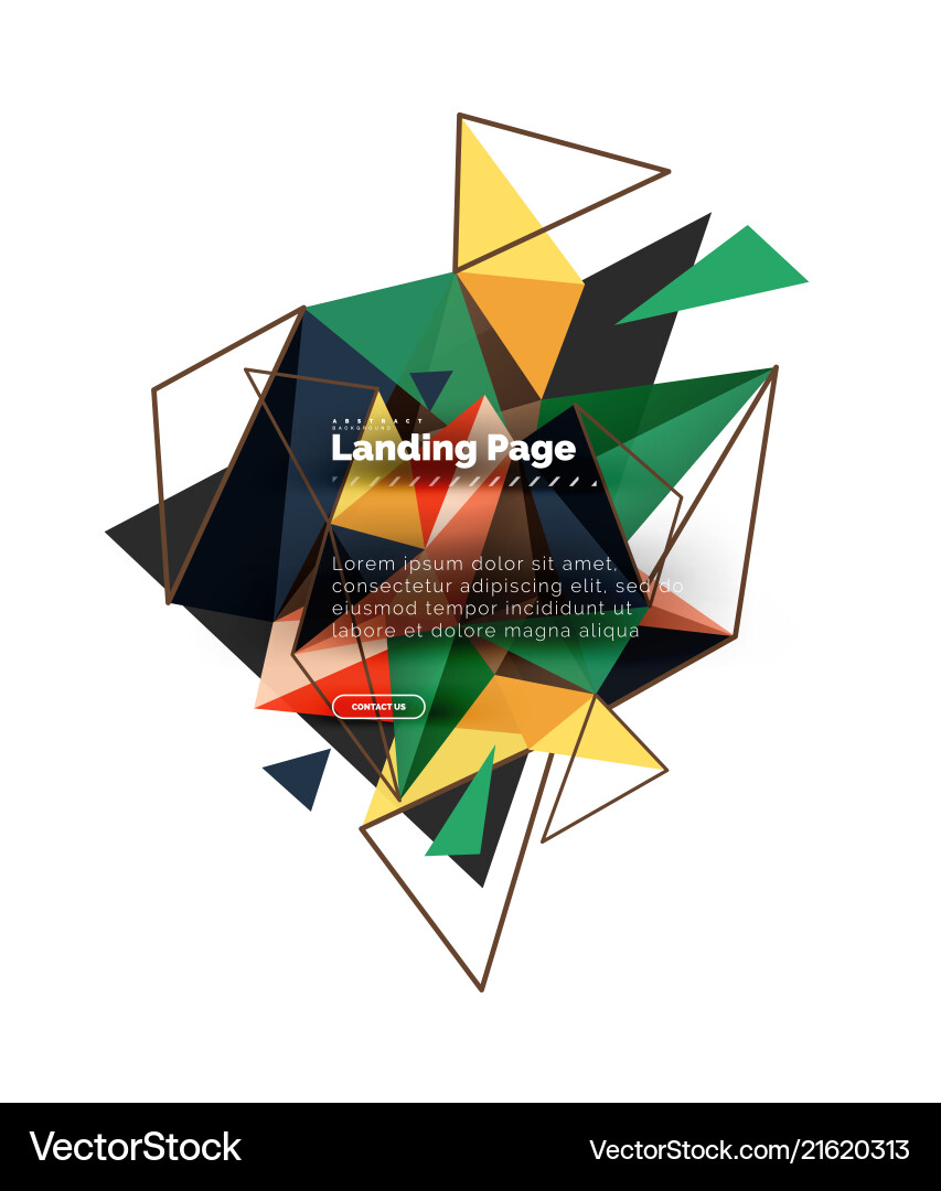 Triangular design abstract background landing Triangular design abstract background landing Vector Image