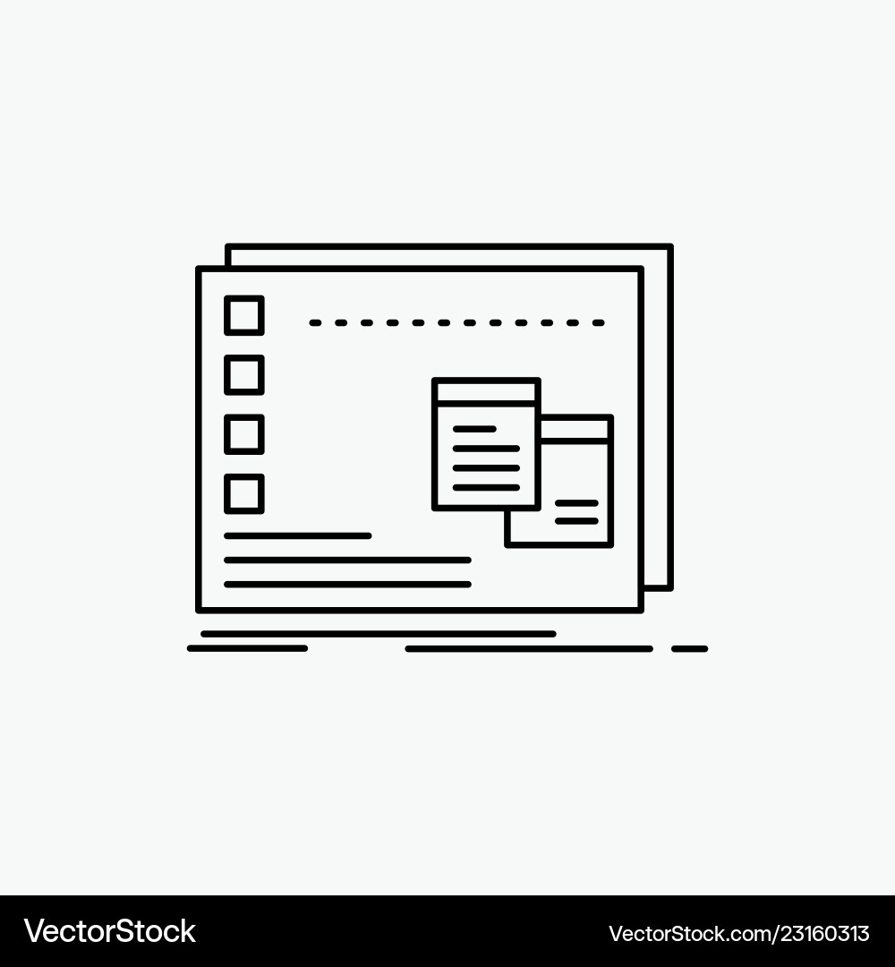 Window mac operational os program line icon Window mac operational os program line icon vector image