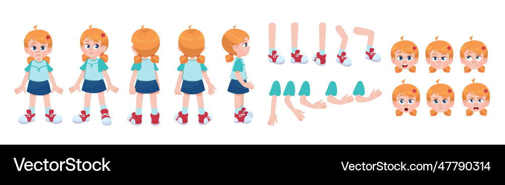 Animated Character Set vector image