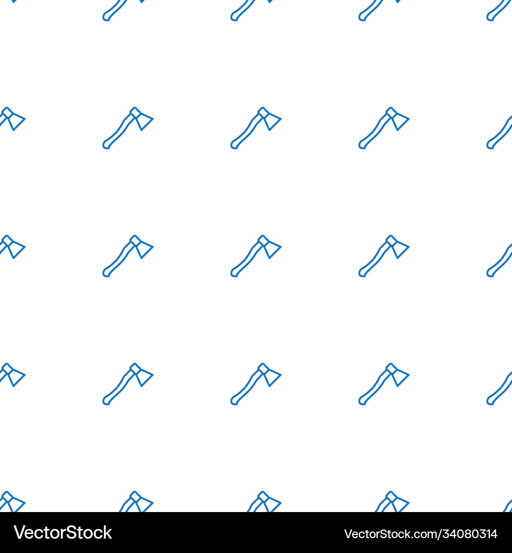 Axe weapon icon pattern seamless white background vector image