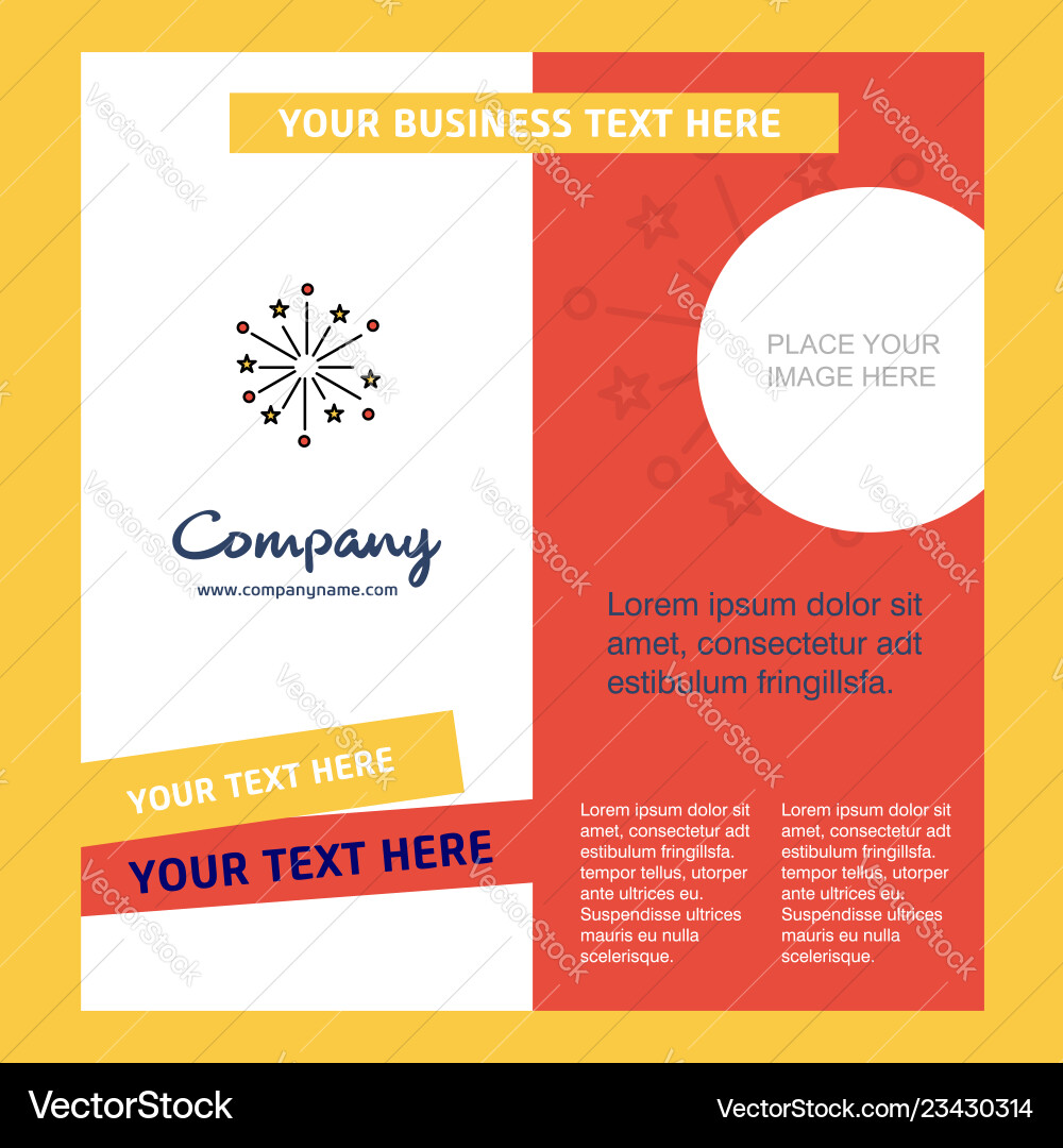 Blast company brochure template business Vector Image