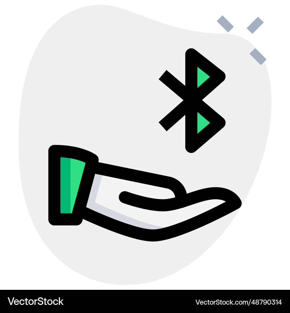 Bluetooth sharing information between devices vector image