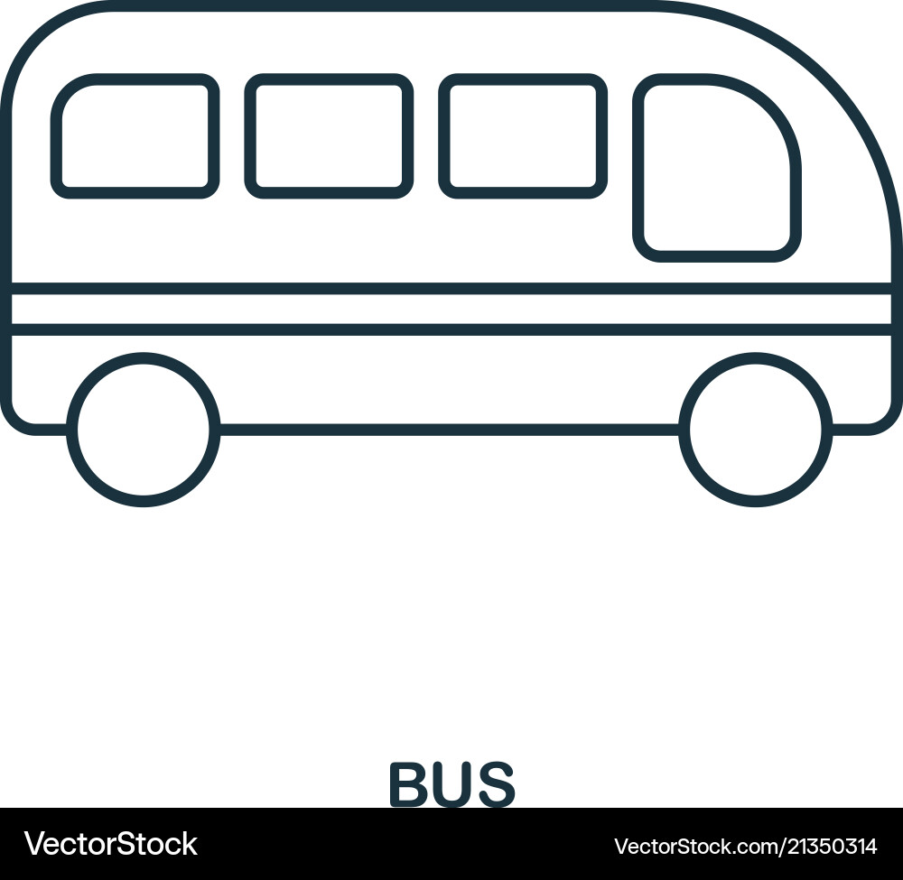 Bus icon outline style design ui vector image