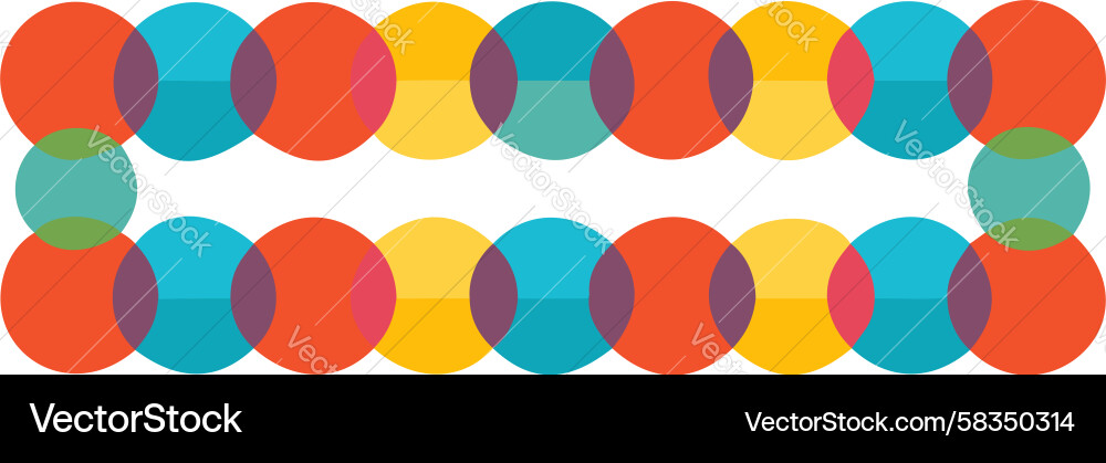 Colorful Linked Circular Pattern Vector Image