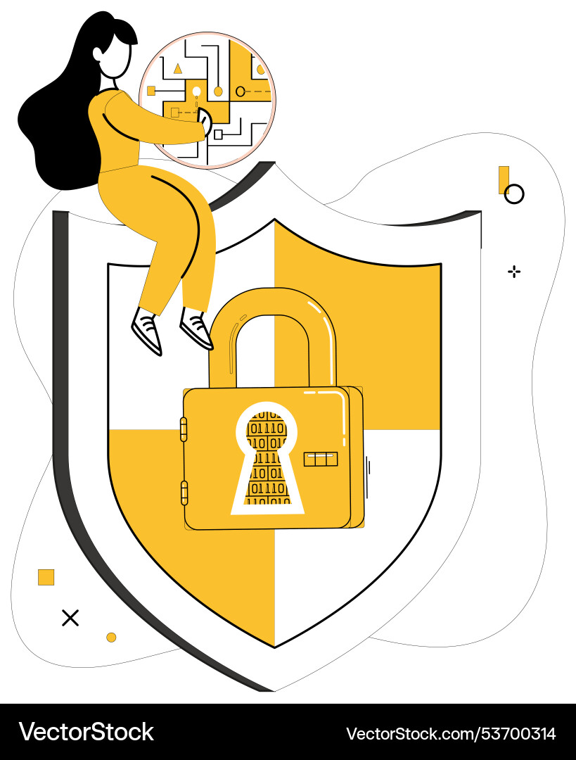 Data security trust is built through robust Data security trust is built through robust vector image
