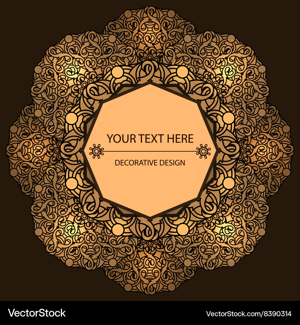 Decorative design element with a circular Vector Image