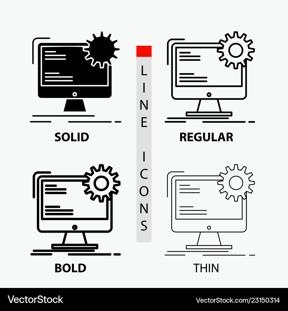 Internet layout page site static icon in thin Vector Image
