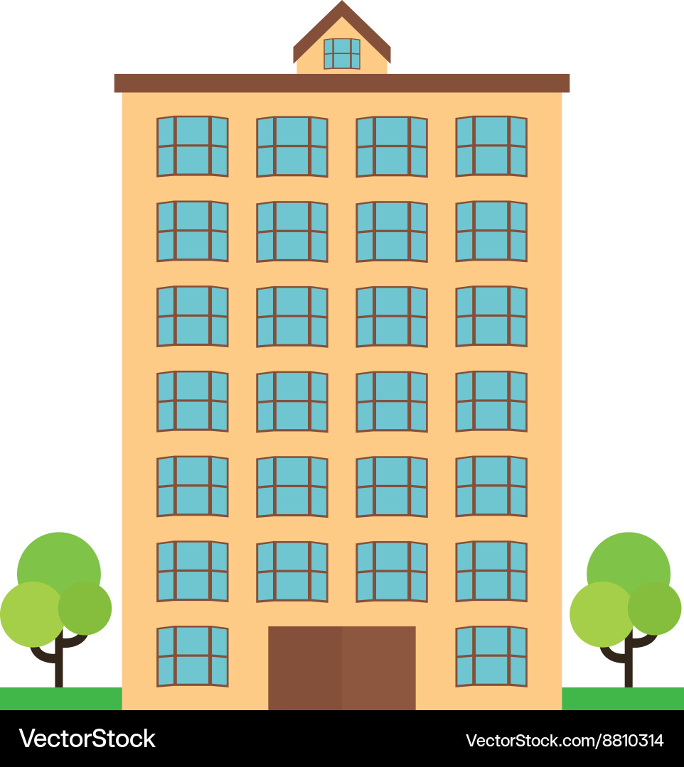 Isolated building Royalty Free Vector Image - VectorStock