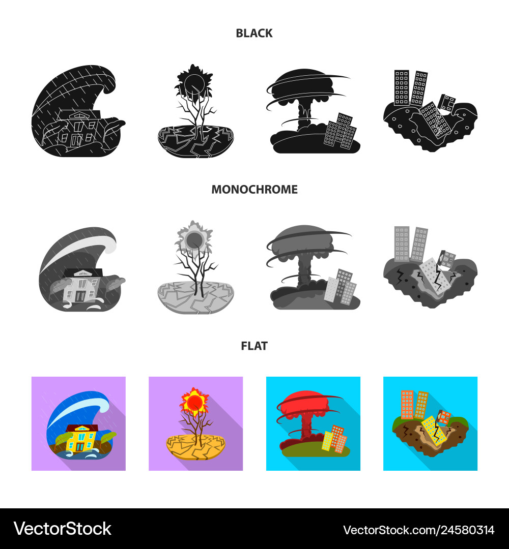Isolated object of weather and distress icon Vector Image
