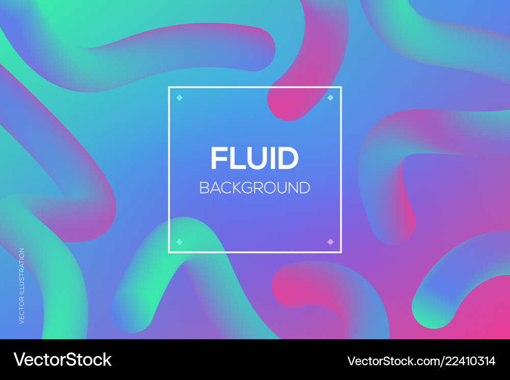 Modern 3d fluid dynamic futuristic web design vector image