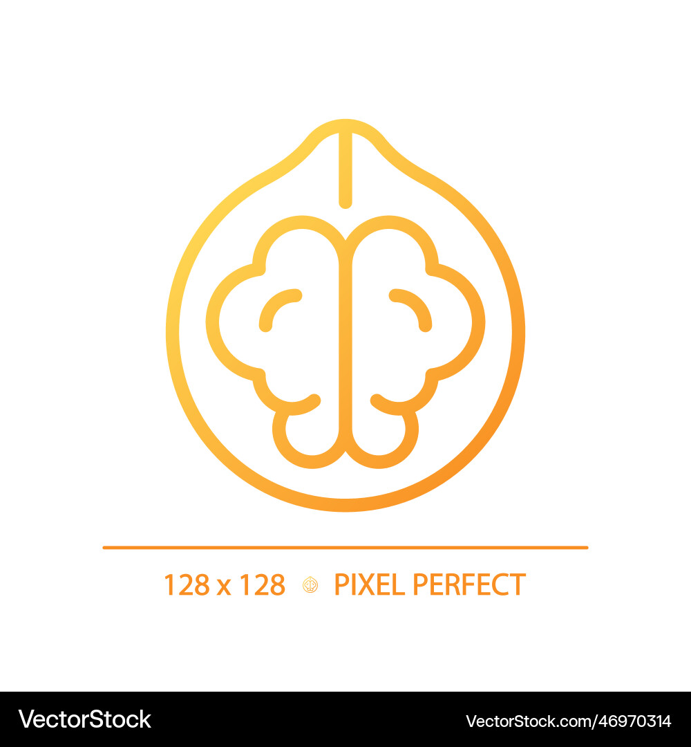 Nuts pixel perfect gradient linear icon Nuts pixel perfect gradient linear icon Vector Image