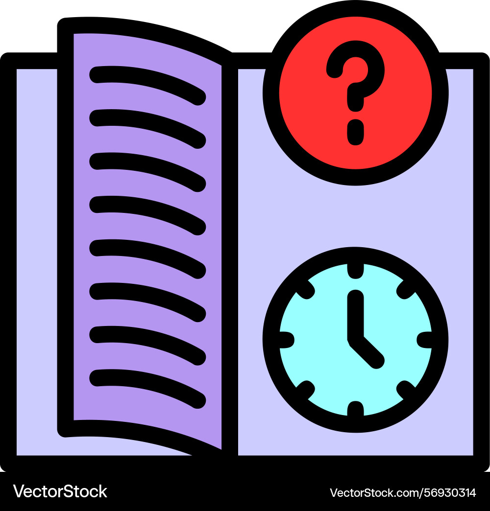 Quiz flex line filled style icon design Vector Image