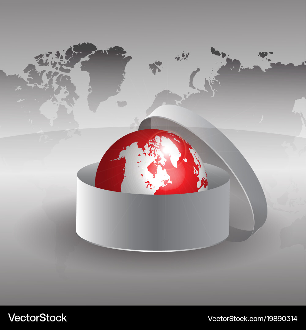 Red globe Vector Image