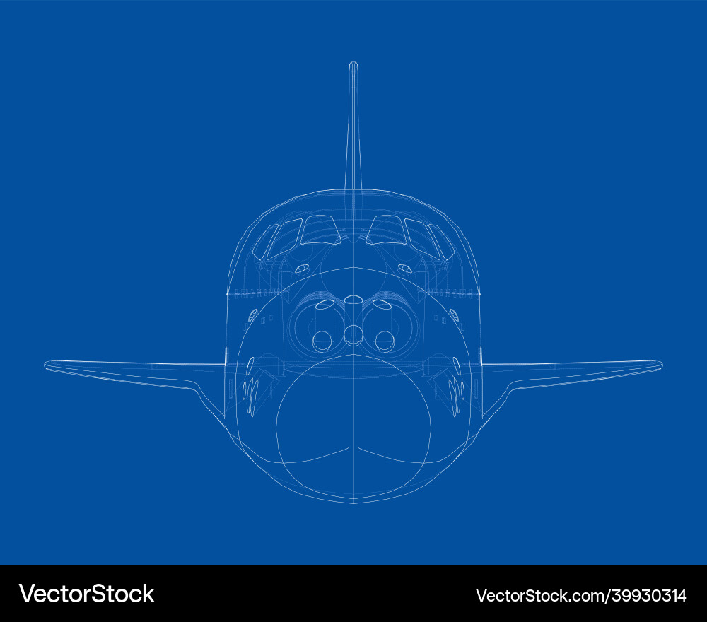 Space shuttle rendering of 3d Space shuttle rendering of 3d vector image