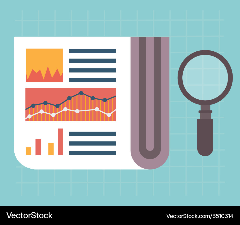 Web analytics information and development website vector image