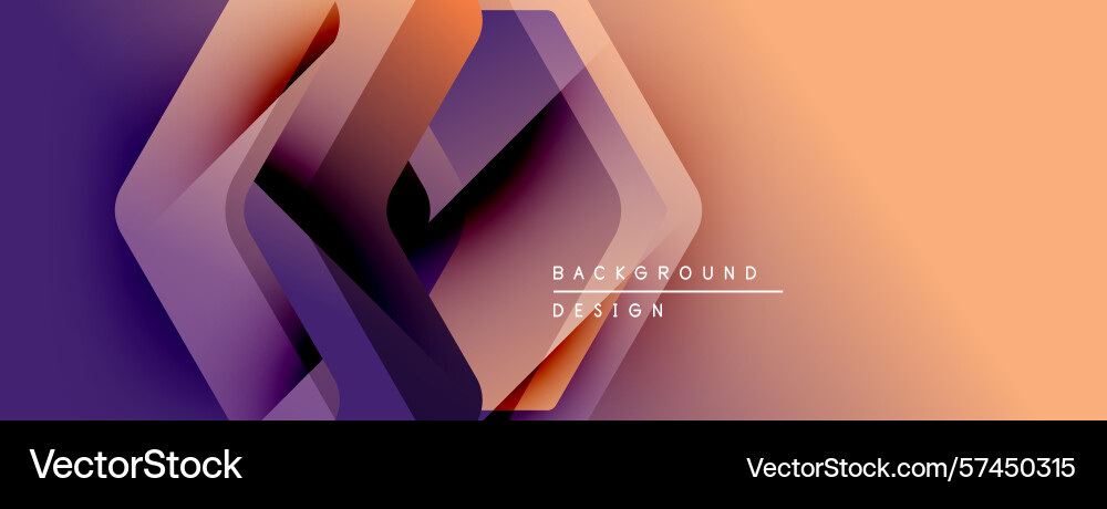 Abstract geometric shapes overlap creating Vector Image