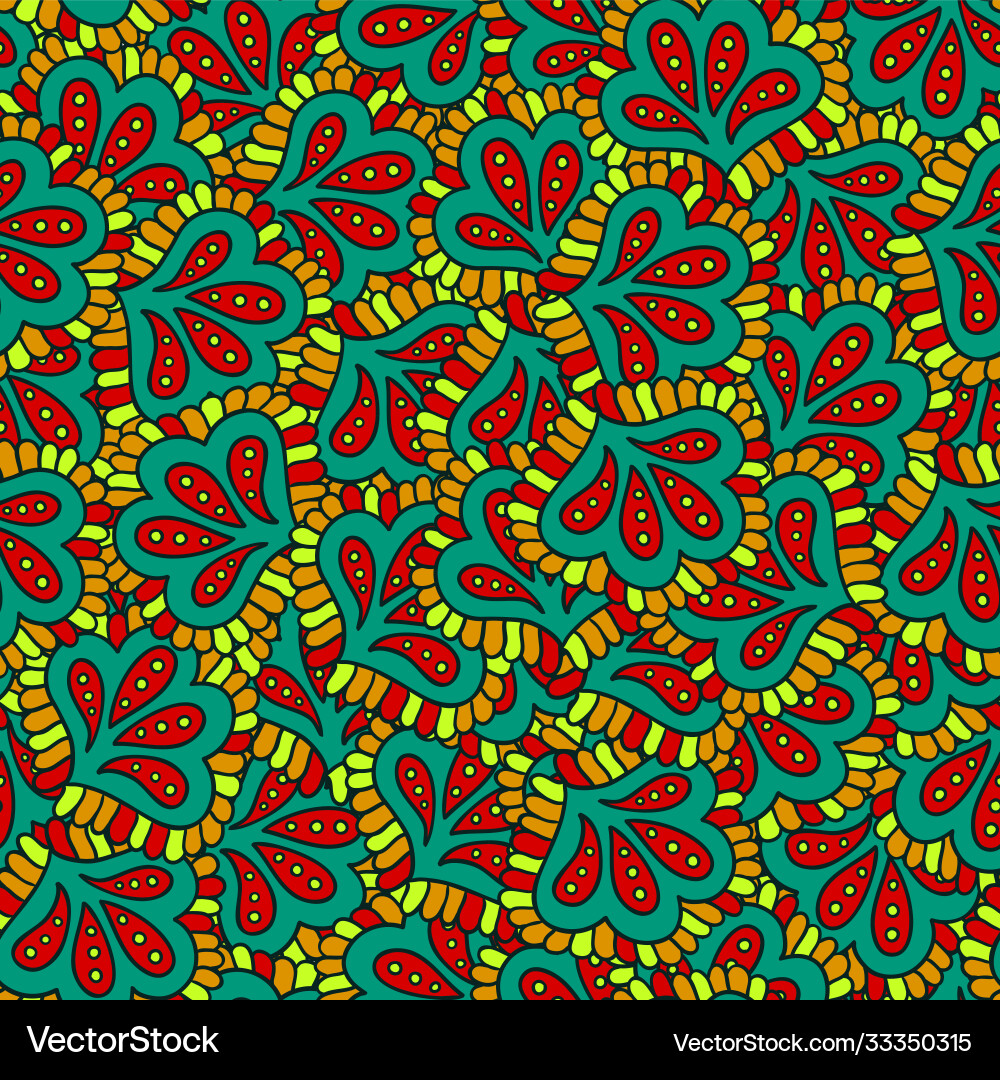 Abstract seamless psychedelic pattern vector image