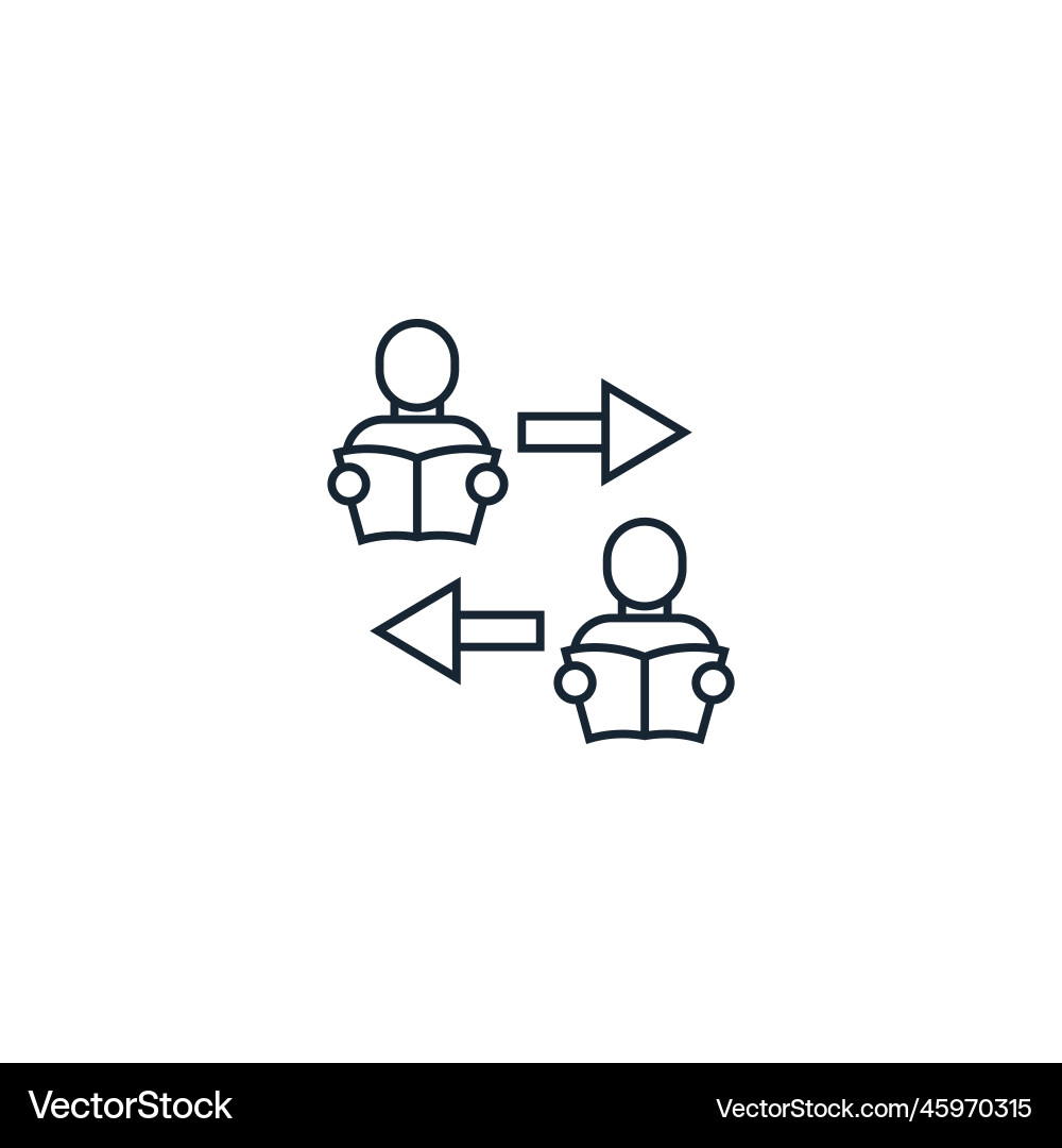 Asynchronous learning creative icon from vector image