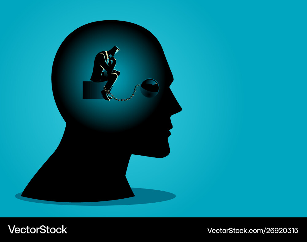 Chained thoughts Royalty Free Vector Image - VectorStock
