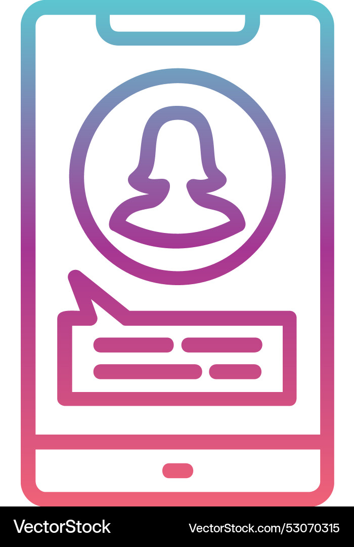 Comment line gradient design Vector Image