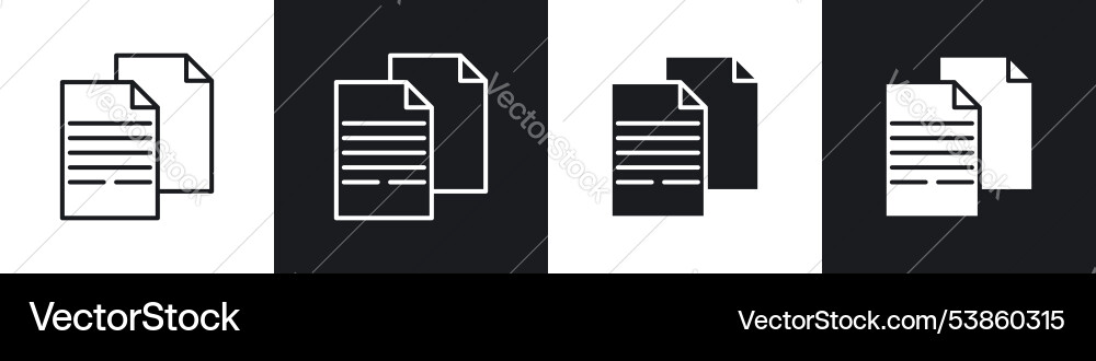 Duplicate icon set Duplicate icon set vector image