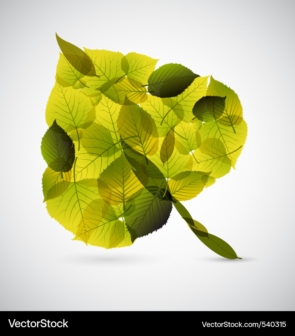 Green Leaf Pattern Vector Image