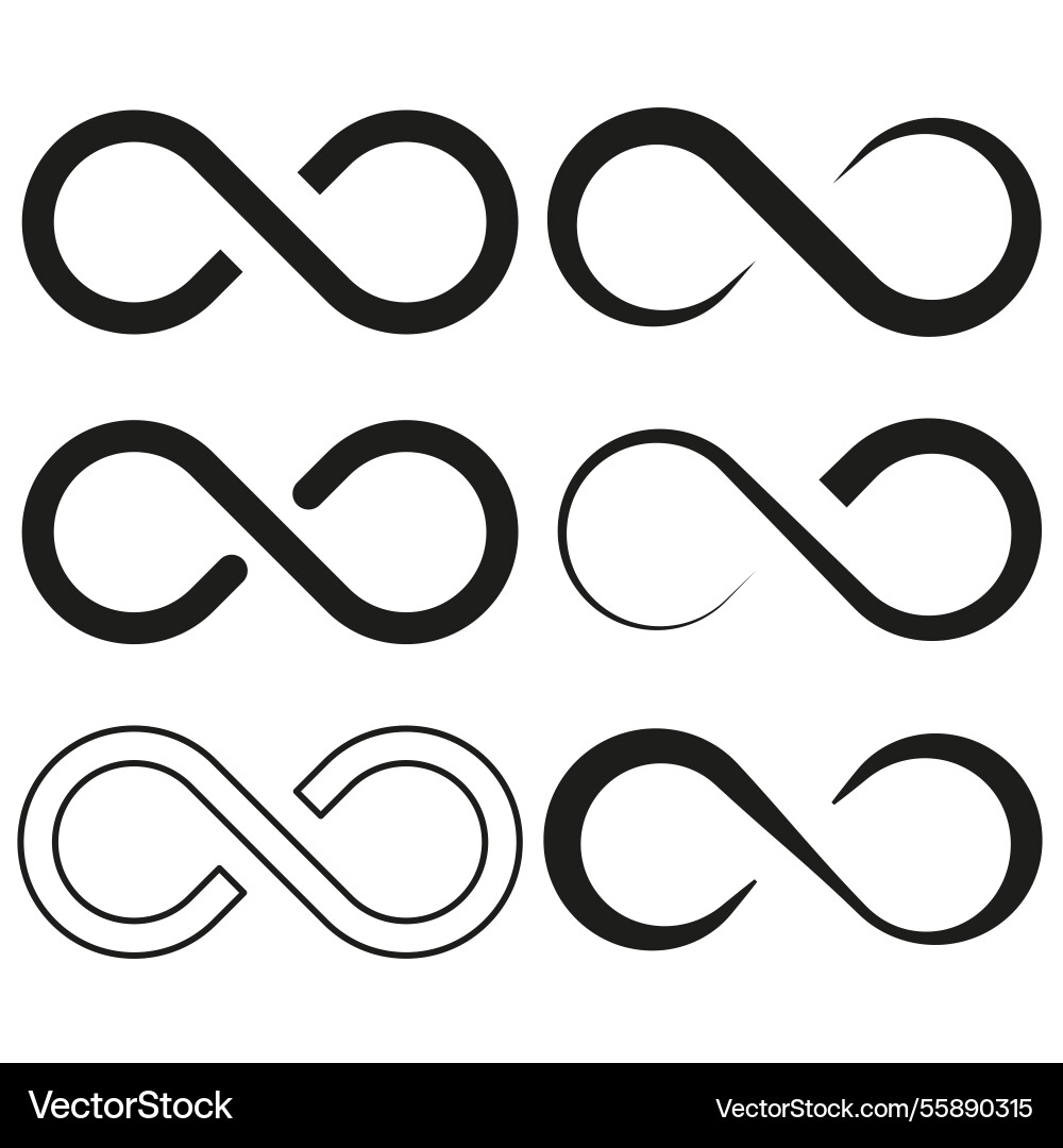 Infinity loop icon minimal shapes Infinity loop icon minimal shapes vector image