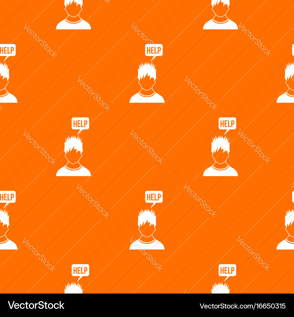 Man needs help pattern seamless vector image