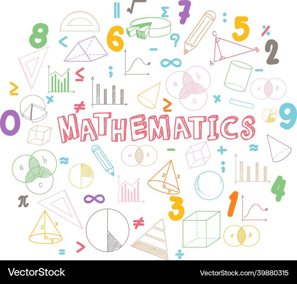 Mathematics font icon with formula Vector Image