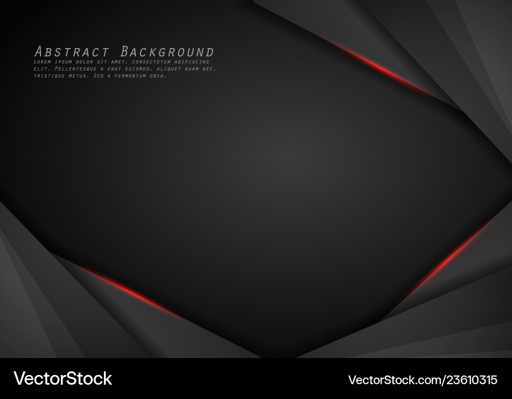 Metallic Red and Black Frame Tech Background vector image