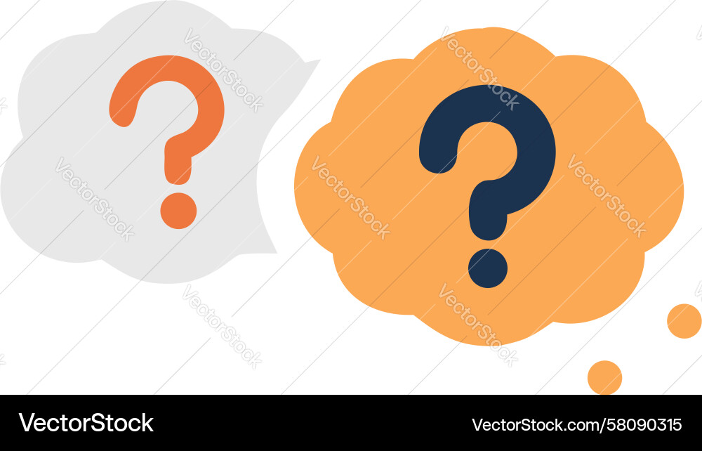 Multiple Question Marks - Uncertainty Vector Image