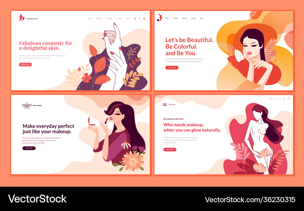 Set web page design templates Set web page design templates vector image