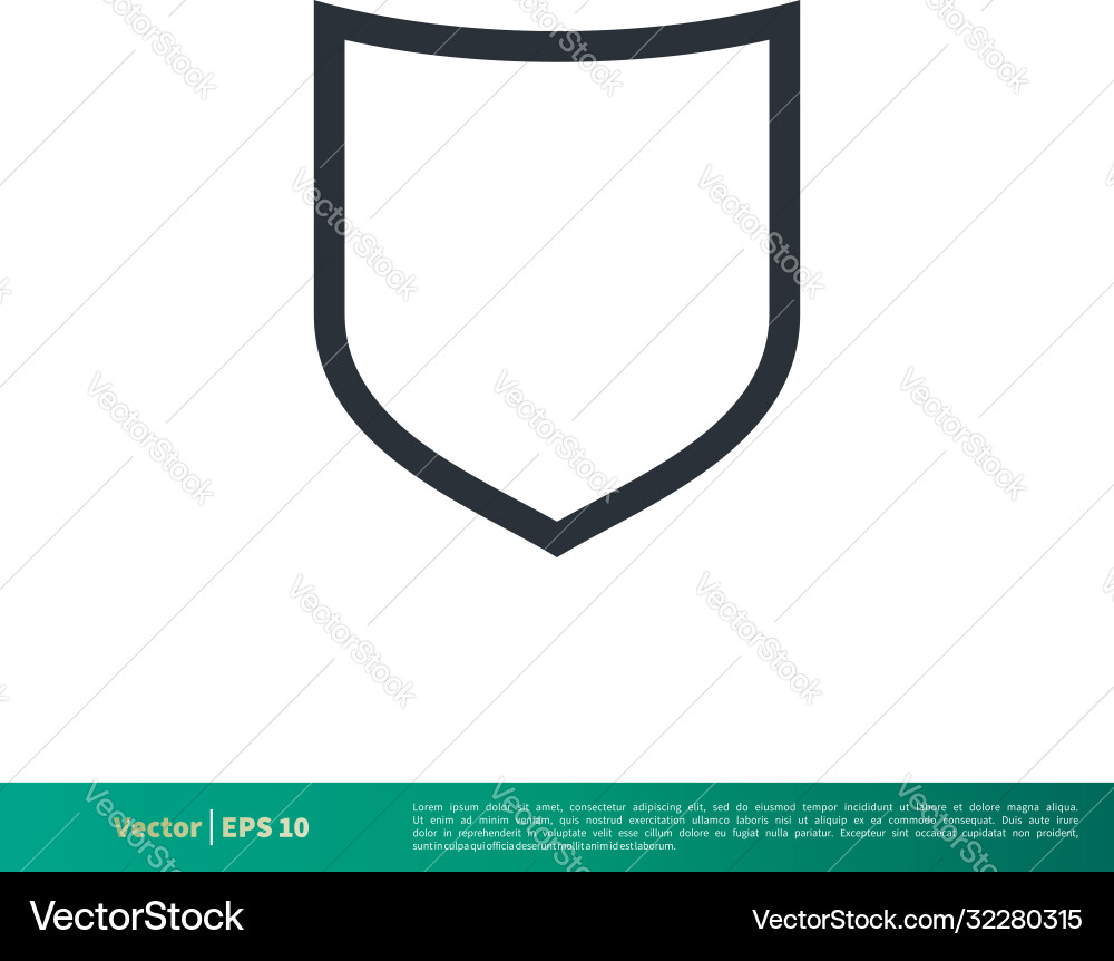 Simple shape shield icon logo template design eps – Royalty-Free Vector ...