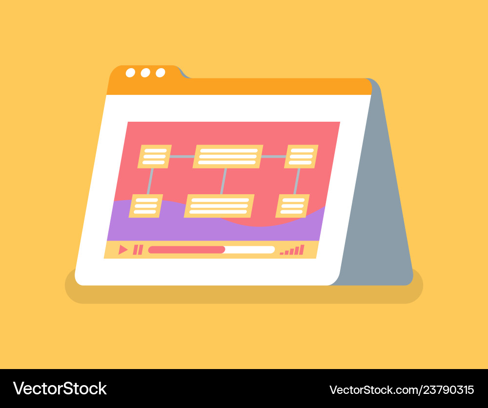 Tablet with table boxes connected to each other Tablet with table boxes connected to each other vector image