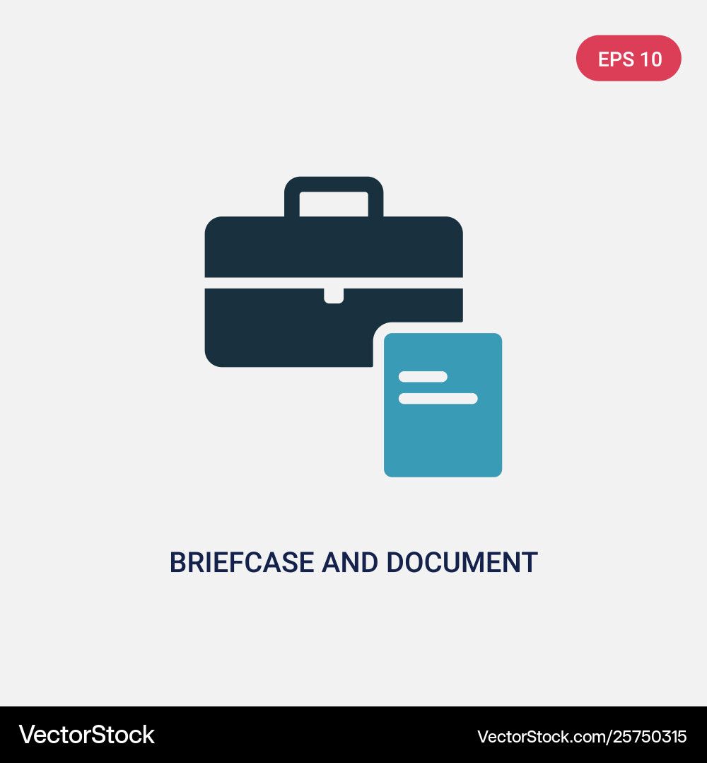 Two color briefcase and document icon from tools Two color briefcase and document icon from tools vector image