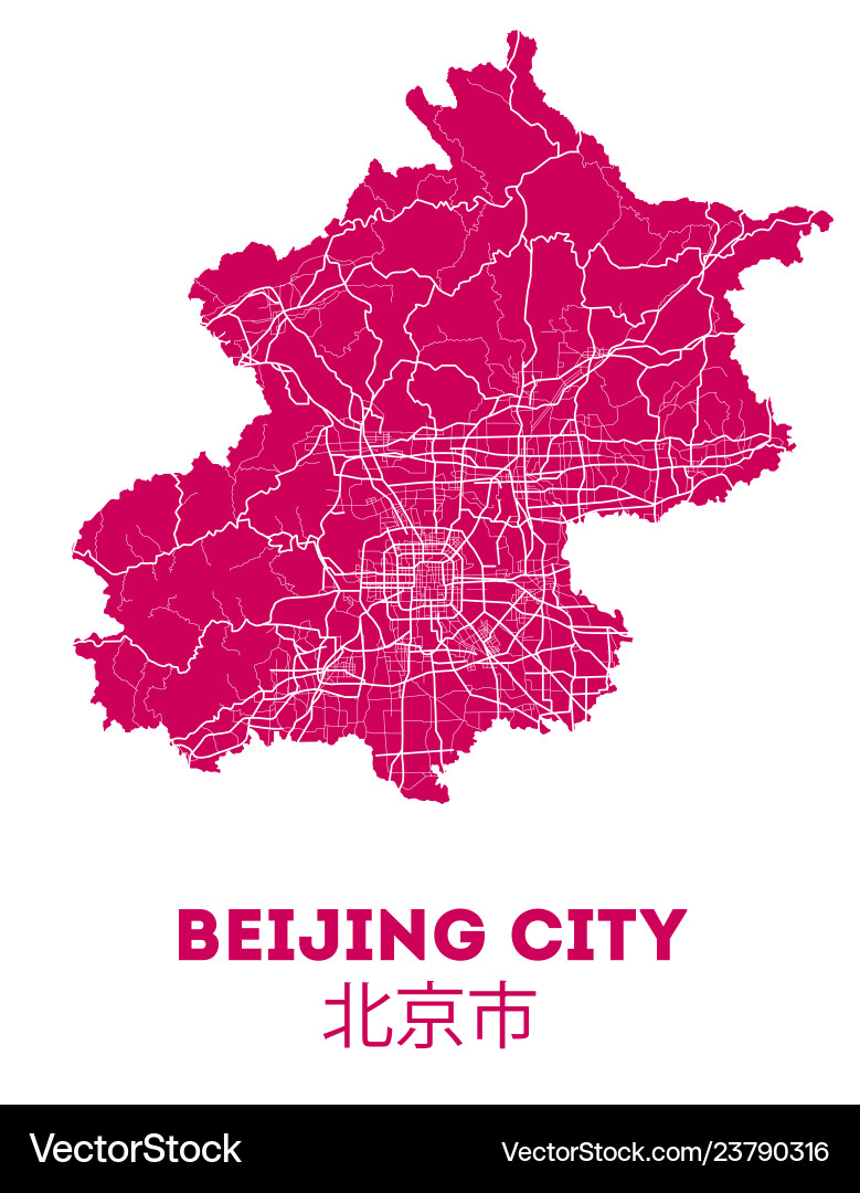 Beijing city street map Beijing city street map vector image