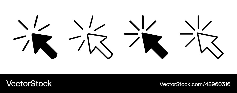 Click icon cursor pointer sign Click icon cursor pointer sign vector image