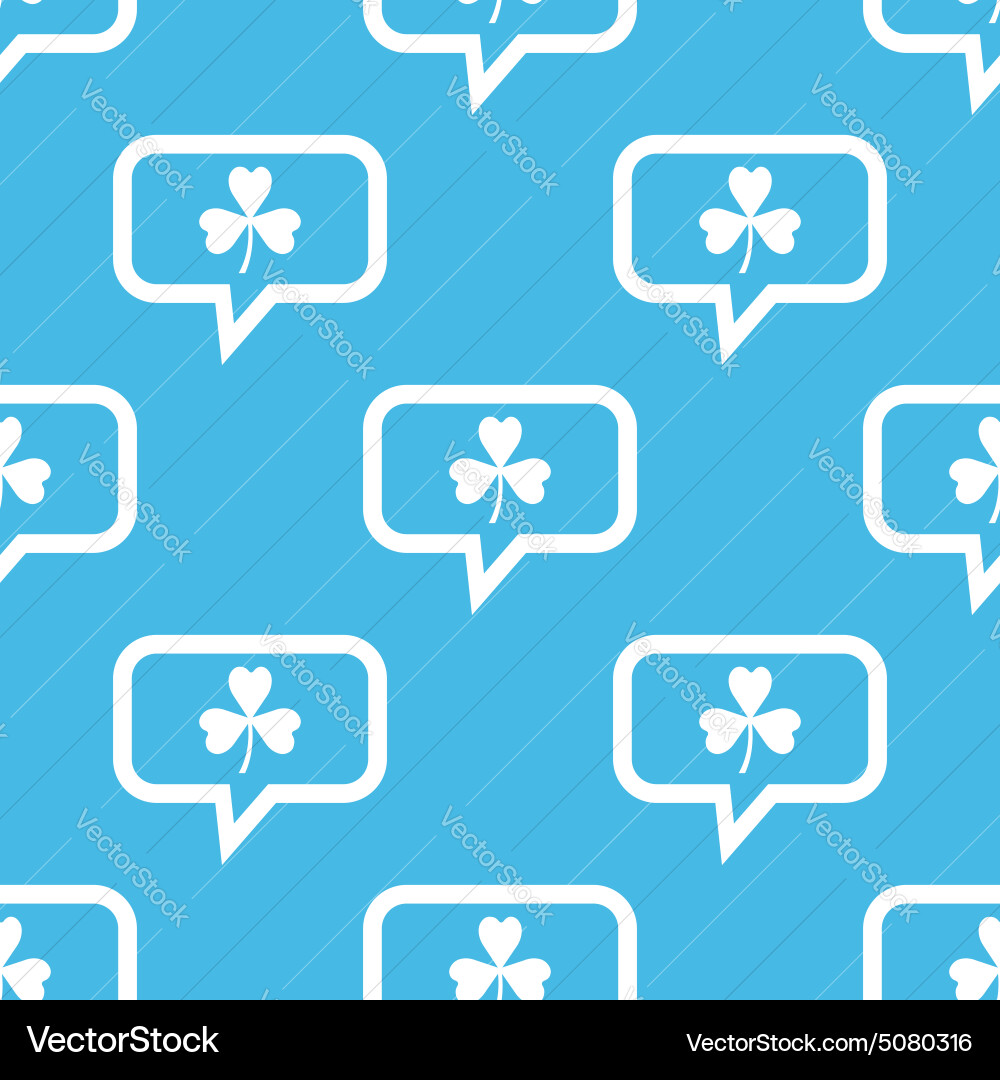 Clover message pattern vector image