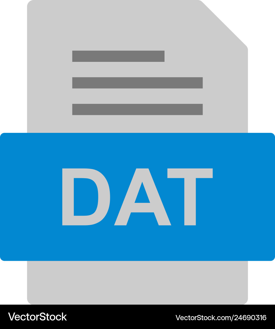 Dat file document icon Vector Image