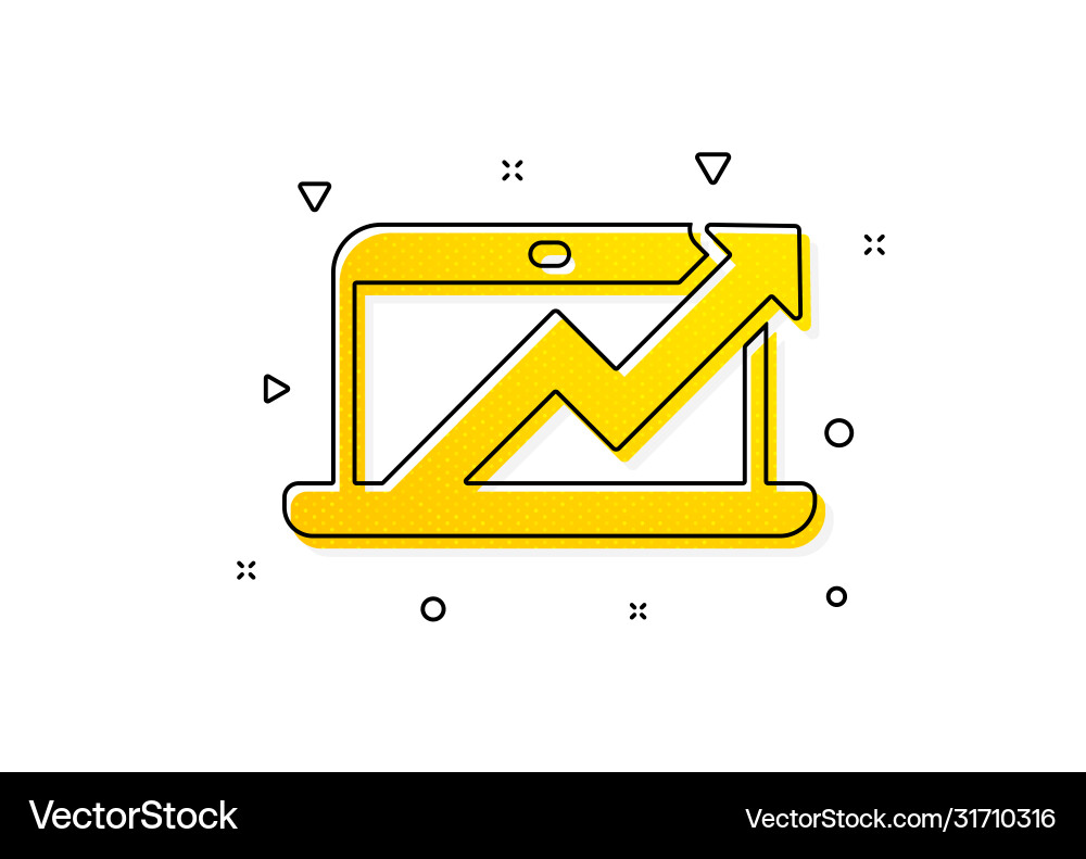Data analysis and statistics icon computer Vector Image