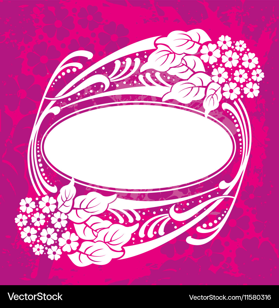 Decorative frame with pattern vector image