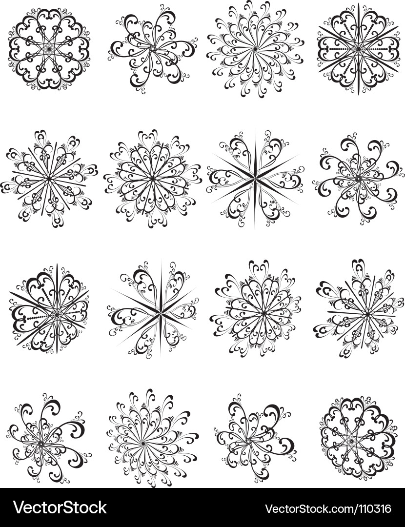 Elegant Snowflake Pattern Vector Image